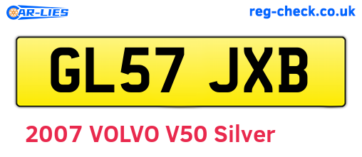 GL57JXB are the vehicle registration plates.