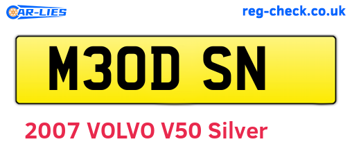 M30DSN are the vehicle registration plates.