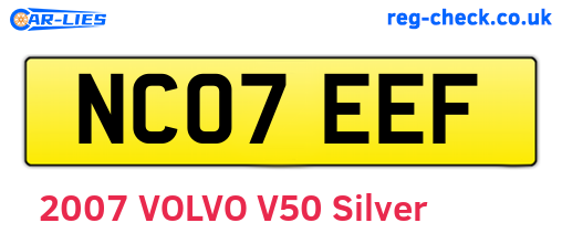 NC07EEF are the vehicle registration plates.