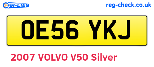 OE56YKJ are the vehicle registration plates.
