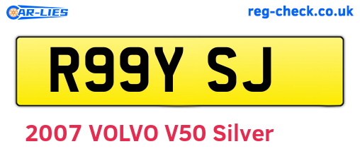 R99YSJ are the vehicle registration plates.