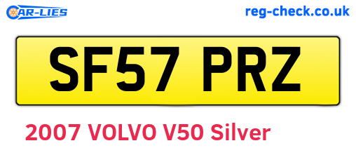 SF57PRZ are the vehicle registration plates.