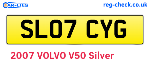 SL07CYG are the vehicle registration plates.