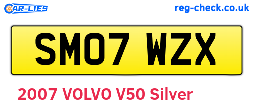 SM07WZX are the vehicle registration plates.