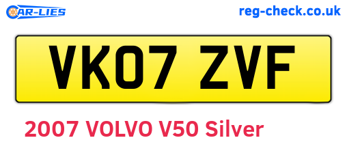 VK07ZVF are the vehicle registration plates.