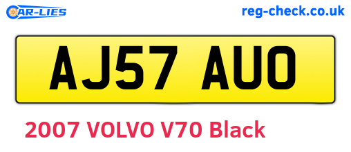 AJ57AUO are the vehicle registration plates.