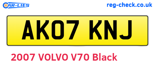 AK07KNJ are the vehicle registration plates.