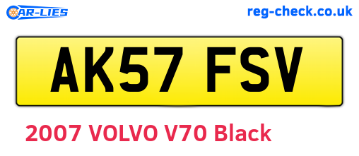 AK57FSV are the vehicle registration plates.
