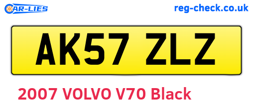 AK57ZLZ are the vehicle registration plates.