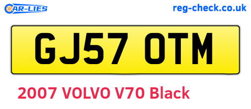 GJ57OTM are the vehicle registration plates.