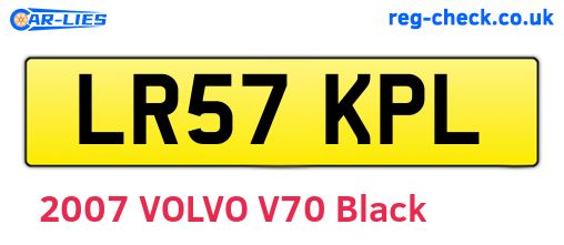 LR57KPL are the vehicle registration plates.