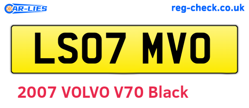 LS07MVO are the vehicle registration plates.