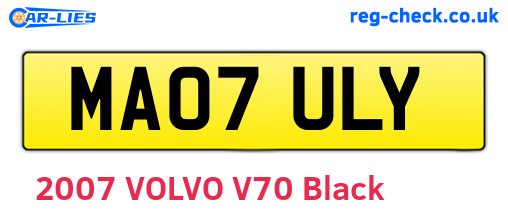 MA07ULY are the vehicle registration plates.