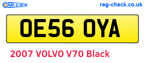 OE56OYA are the vehicle registration plates.