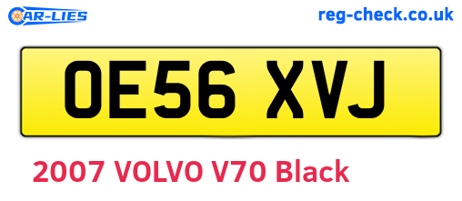 OE56XVJ are the vehicle registration plates.