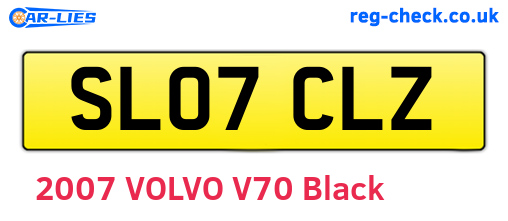 SL07CLZ are the vehicle registration plates.
