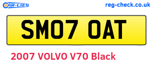 SM07OAT are the vehicle registration plates.