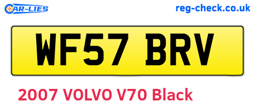 WF57BRV are the vehicle registration plates.