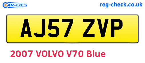 AJ57ZVP are the vehicle registration plates.