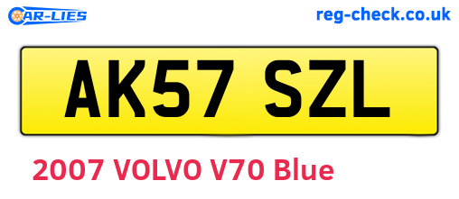 AK57SZL are the vehicle registration plates.