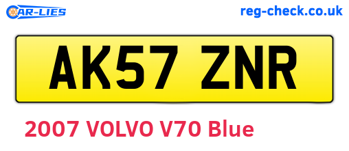 AK57ZNR are the vehicle registration plates.
