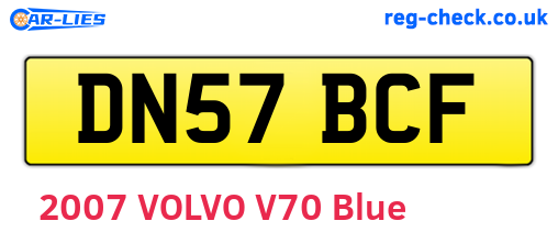 DN57BCF are the vehicle registration plates.