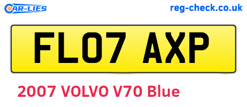 FL07AXP are the vehicle registration plates.