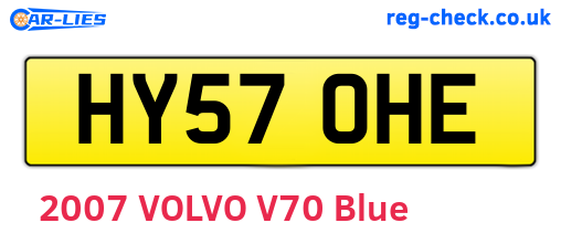 HY57OHE are the vehicle registration plates.