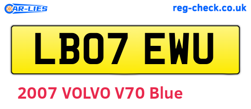 LB07EWU are the vehicle registration plates.