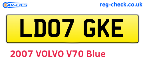 LD07GKE are the vehicle registration plates.
