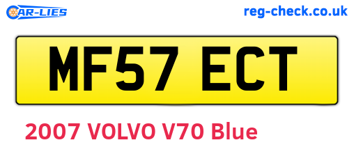 MF57ECT are the vehicle registration plates.