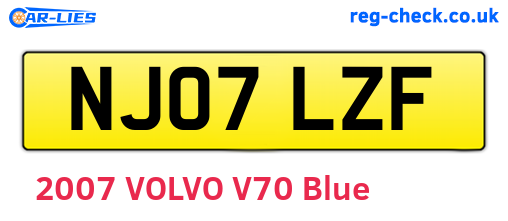 NJ07LZF are the vehicle registration plates.