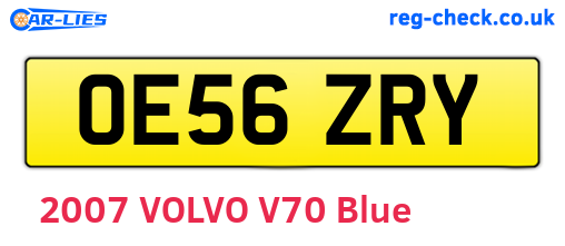 OE56ZRY are the vehicle registration plates.