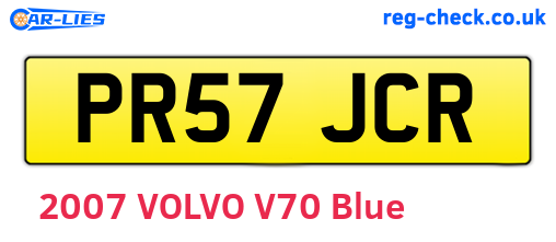 PR57JCR are the vehicle registration plates.