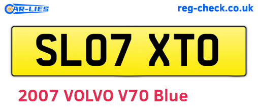 SL07XTO are the vehicle registration plates.