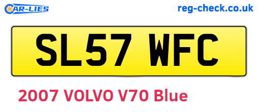 SL57WFC are the vehicle registration plates.