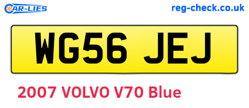 WG56JEJ are the vehicle registration plates.