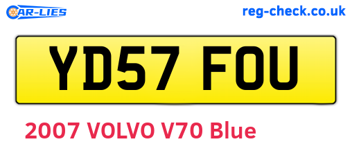 YD57FOU are the vehicle registration plates.