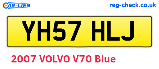 YH57HLJ are the vehicle registration plates.