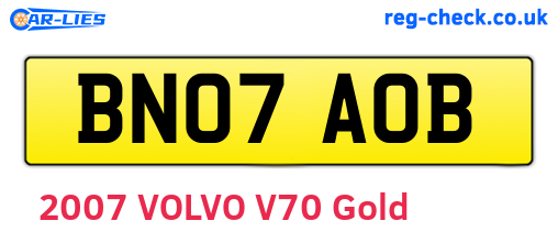 BN07AOB are the vehicle registration plates.