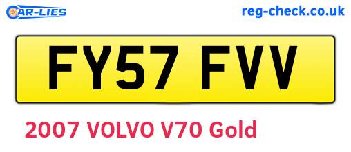 FY57FVV are the vehicle registration plates.