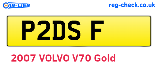 P2DSF are the vehicle registration plates.
