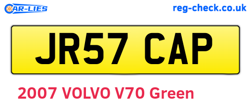 JR57CAP are the vehicle registration plates.