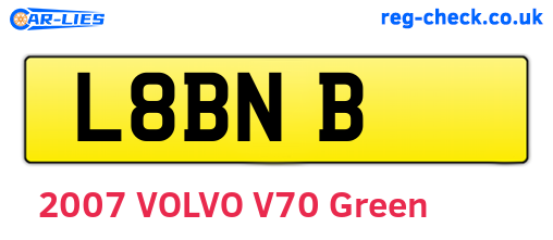 L8BNB are the vehicle registration plates.