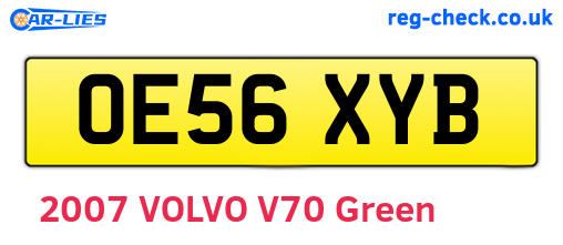 OE56XYB are the vehicle registration plates.