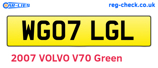 WG07LGL are the vehicle registration plates.