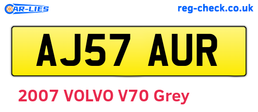 AJ57AUR are the vehicle registration plates.