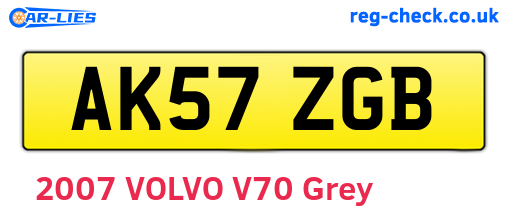 AK57ZGB are the vehicle registration plates.
