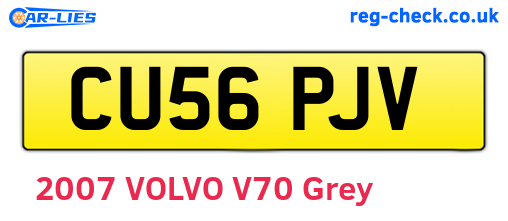 CU56PJV are the vehicle registration plates.