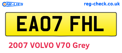 EA07FHL are the vehicle registration plates.